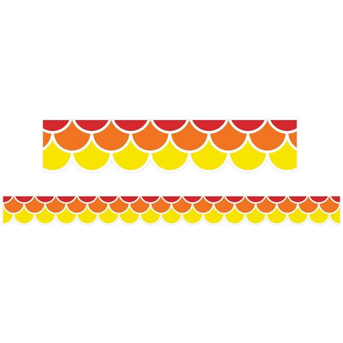 WARM TONES SCALLOPS BORDER PKT 12