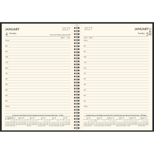 2027 COLLINS BOSTON A51 WIRO DIARY (BLACK)