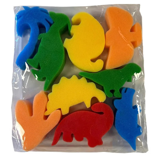 SPONGE PAINTING SET DINOSAURS PKT 9