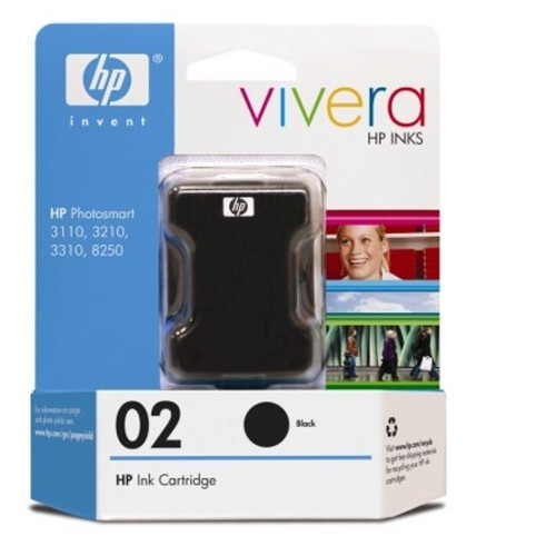 HP02  ORIGINAL BLACK INKJET CARTRIDGE C8721WA