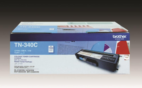 BROTHER TN340C CYAN TONER CARTRIDGE