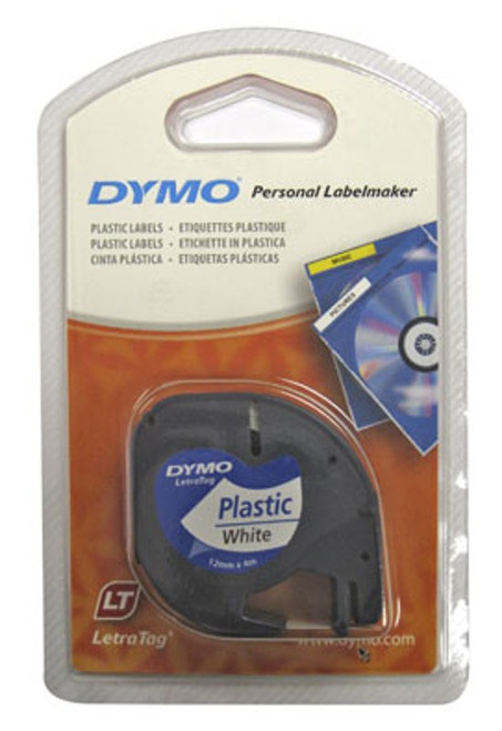 DYMO LETRATAG PLASTIC TAPE (PEARL WHITE)