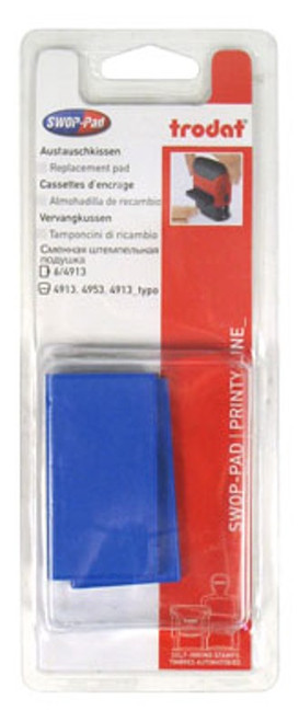 REPLACEMENT 4913 INKPAD,TWIN PACK (BLUE)