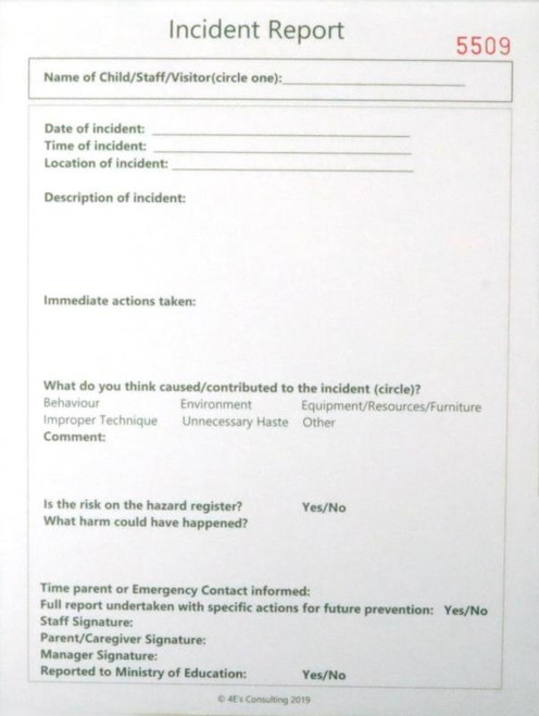 INCIDENT REGISTER