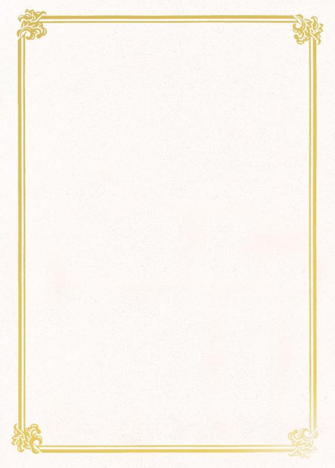 A4 TESTAMUR CERTIFICATE - GOLD FOIL ON WHITE TEXTURE