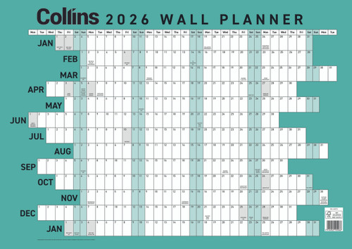 2026 A2 UNLAMINATED WALL PLANNER