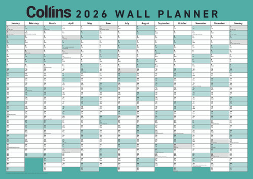2026 A2 UNLAMINATED WALL PLANNER