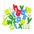 SPONGE PAINTING SET, LOWER CASE ALPHABET