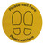 FLOOR STICKERS 300MM - PLEASE WAIT HERE (YELLOW), PKT 10