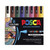 UNI POSCA MARKER PACK DARK COLOURS PKT 8