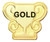 GOLD ENAMEL BADGE, PKT 5