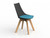 LUNA CHAIR - OAK BASE,  (VARIOUS COLOURS)