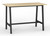 CUBIT BAR LEANER 1600 X 800MM - BLACK LEGS ATLANTIC OAK TOP