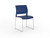 GAME SKID CHAIR WHITE FRAME/ INDIGO SHELL