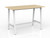 CUBIT BAR LEANER 1800 X 900MM - WHITE LEGS NORDIC MAPLE TOP