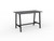 CUBIT BAR LEANER 1800 X 900MM - BLACK LEGS WITH SILVER TOP