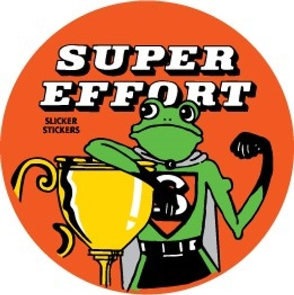 SUPER EFFORT STICKERS, PKT 50 FROG