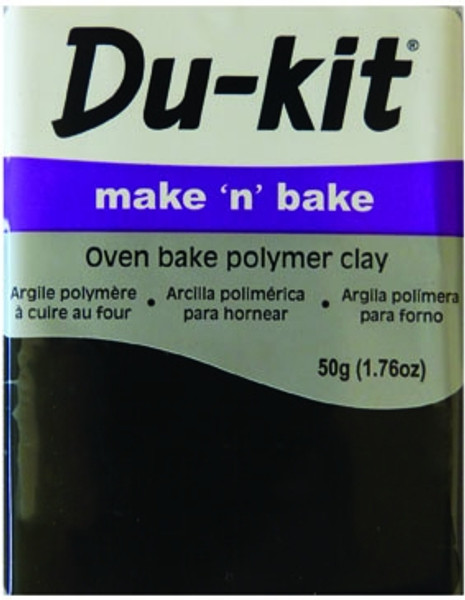 DU-KIT MAKE N BAKE POLYMER CLAY, 50GM (BLACK)