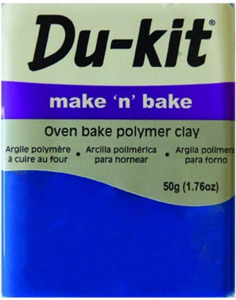 DU-KIT MAKE N BAKE POLYMER CLAY, 50GM (BLUE)