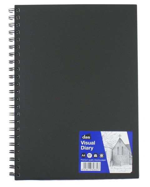 VISUAL DIARY A4 SPIRAL BOUND, 60 SHEET