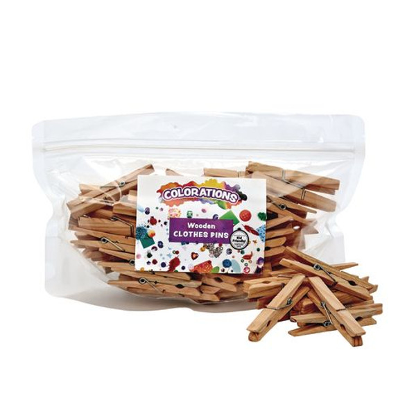 WOODEN CLOTHES PEGS, PKT 48
