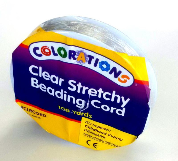 CLEAR STRETCHY BEADING CORD, 100 YARDS