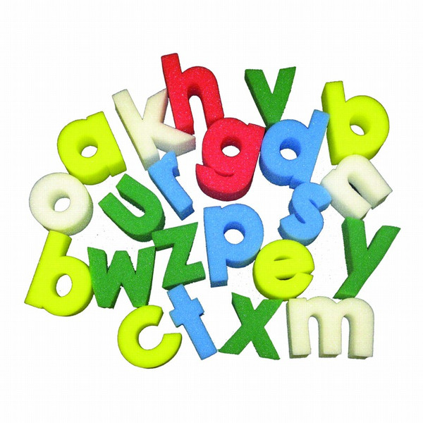 SPONGE PAINTING SET, LOWER CASE ALPHABET