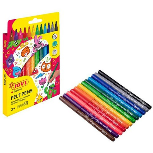 JOVI WASHABLE FELT TIP PENS, PKT 12