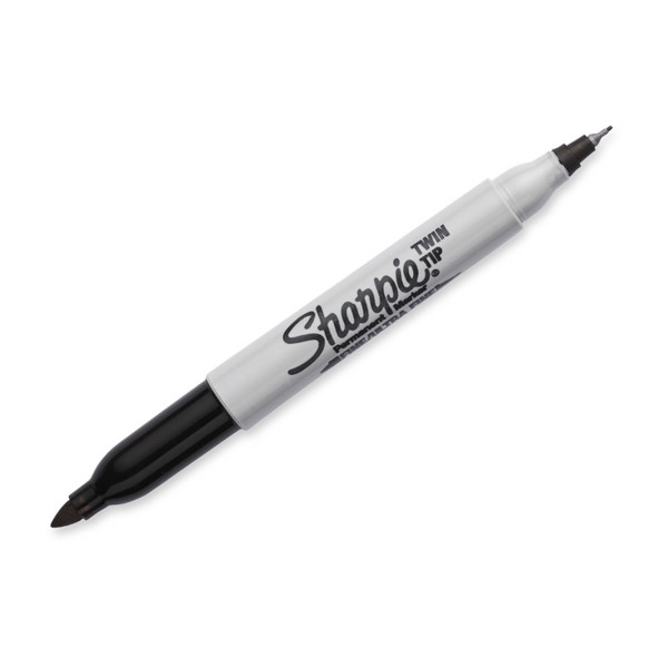 SHARPIE TWIN TIP MARKER, BLACK SHARPIE TWIN TIP MARKER, BLACK