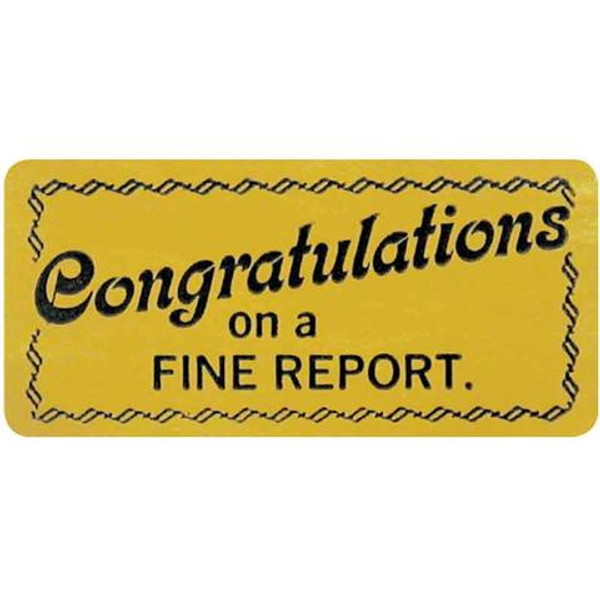 CONGRATULATIONS REPORT METALLIC STICKERS PKT 100