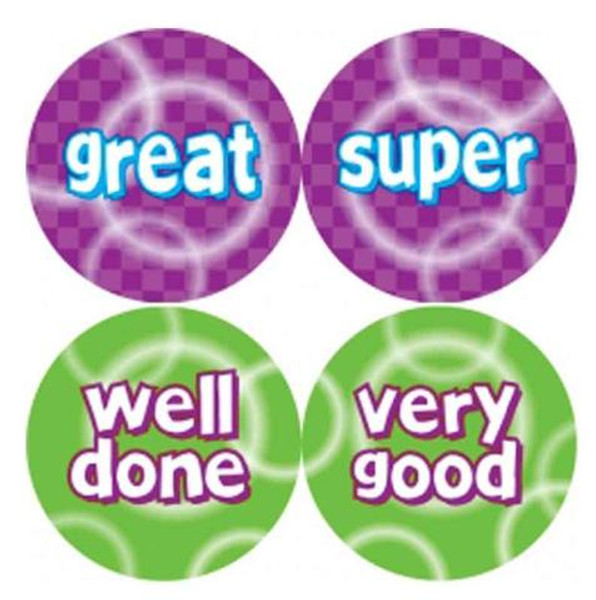 GREAT/WELL DONE METALLIC STICKERS MULTI PACK PKT 140