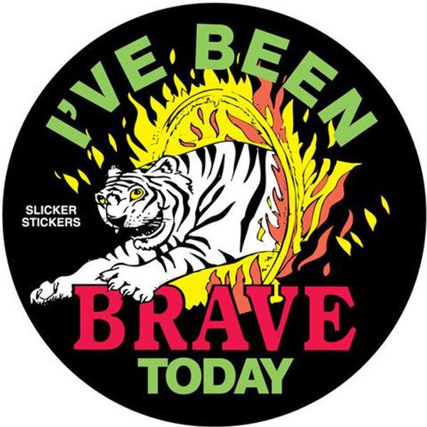 IVE BEEN BRAVE TODAY TIGER STICKERS