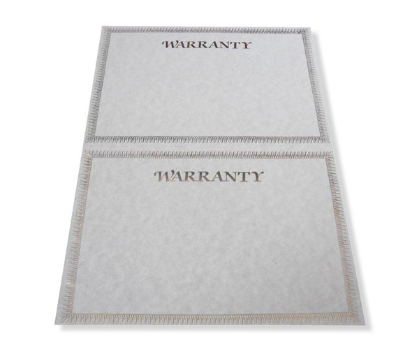 A4 DOUBLE WARRANTY POSTERS WITH GOLD FOIL