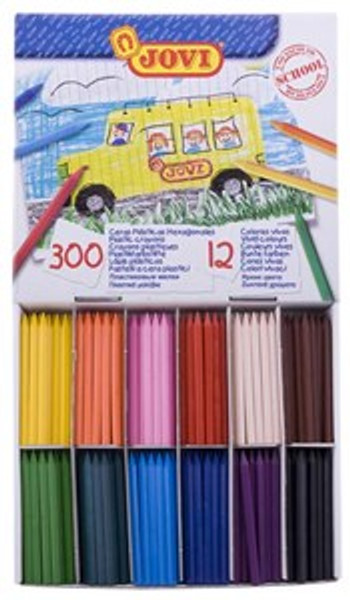 JOVI PLASTIC CRAYONS CLASSPACK 300 - SET A
