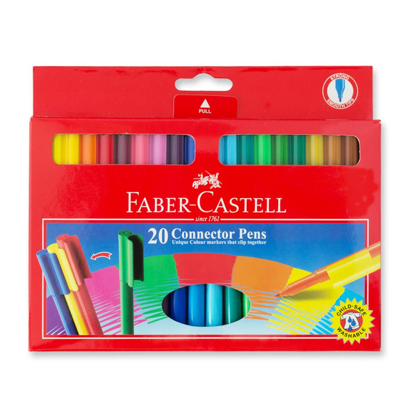 FABER CASTELL CONNECTOR PENS, SET 20