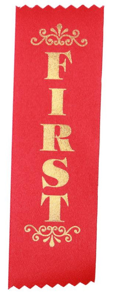 FIRST PLACE SATIN RIBBON RED, PKT 20