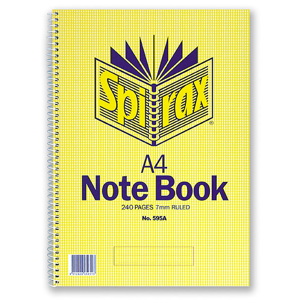 SPIRAX 595A A4 NOTEBOOK 240 PAGE