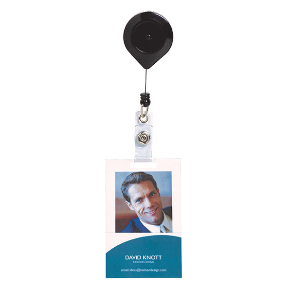 REXEL ID RETRACTABLE CARD HOLDER - LOCKABLE