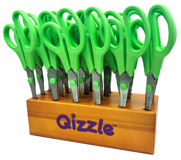 QIZZLE SCISSOR BLOCK WITH 24 X 194MM SCISSORS