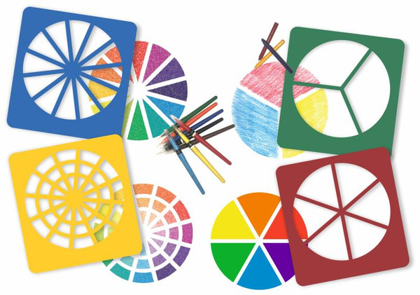 COLOUR WHEEL STENCILS, PKT 4