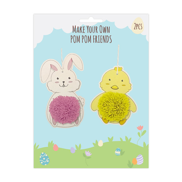 POM POM BUNNY & CHICK, PKT 2