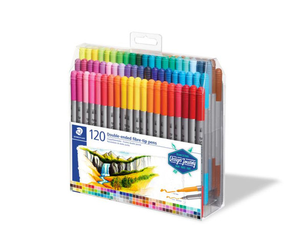 STAEDTLER DESIGN JOURNEY DOUBLE ENDED MARKERS, PKT 120