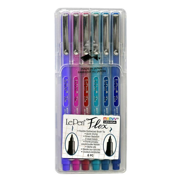 MARVY LE PEN FLEX MARKERS JEWEL, SET 6