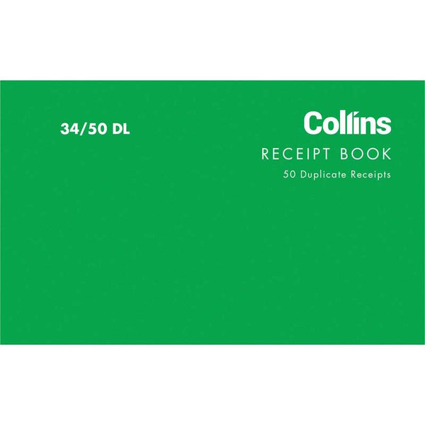 COLLINS 34/50DL RECEIPT BOOKS