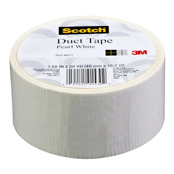 SCOTCH DUCT TAPE 48MM X 18.2M PEARL WHITE SCOTCH DUCT TAPE 48MM X 18.2M PEARL WHITE