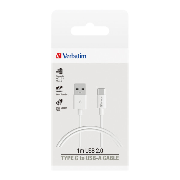 VERBATIM ESSENTIALS CHARGE & SYNC CABLE - USB-C
