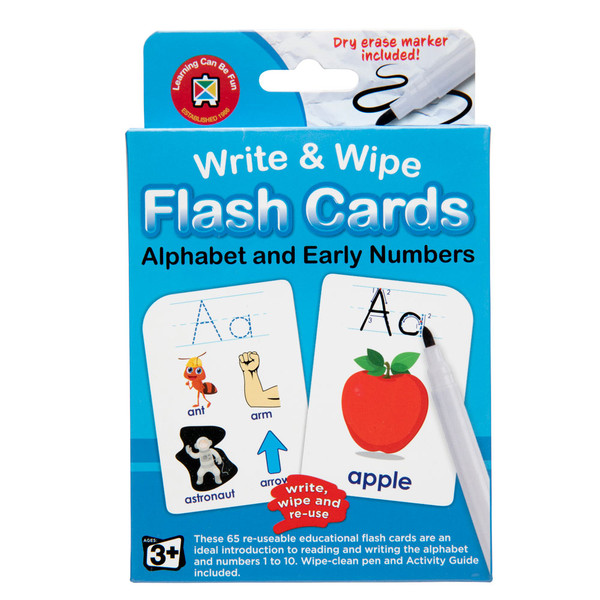 WRITE & WIPE FLASHCARDS, ALPHABET