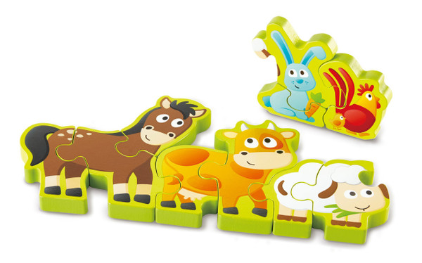 HAPE NUMBERS AND FARM ANIMALS PUZZLE