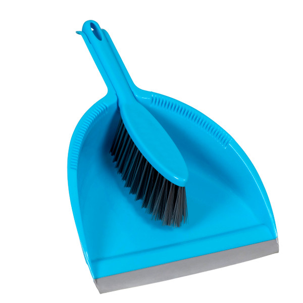 CLEANLINK DUSTPAN AND BRUSH BLUE