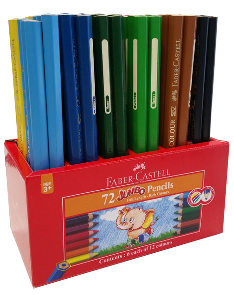 FABER CASTELL JUMBO COLOUR PENCILS CADDIE 72 Qizzle